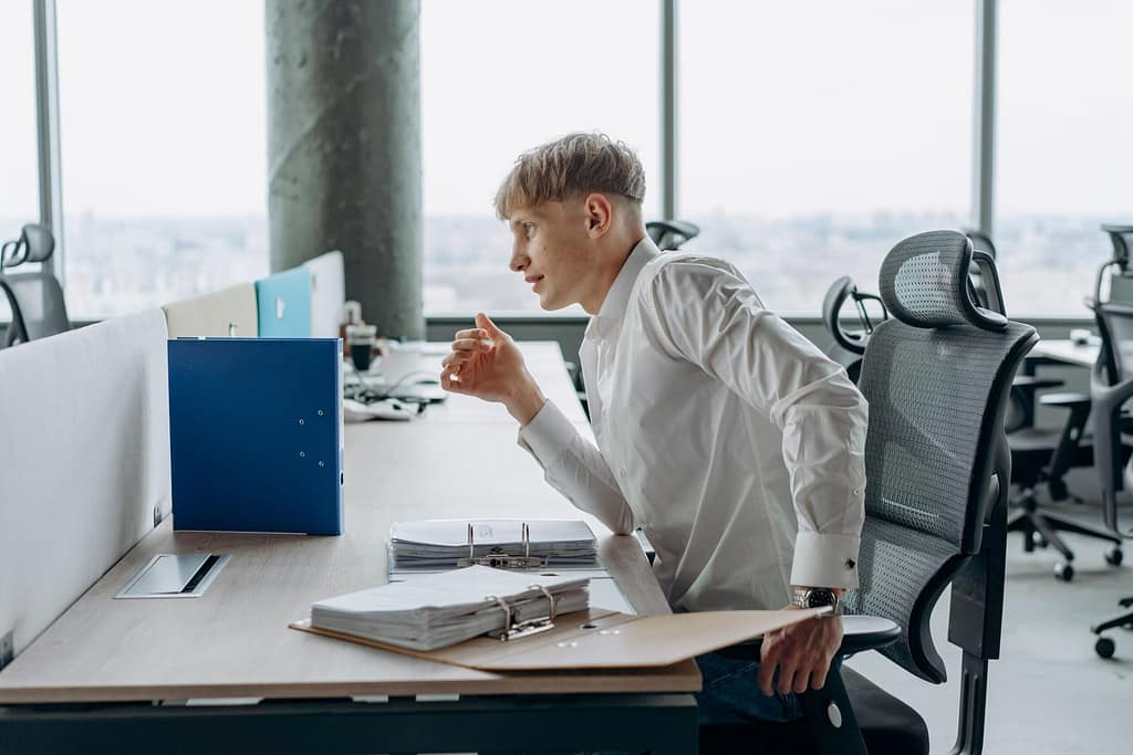 How to improve posture while working at a desk